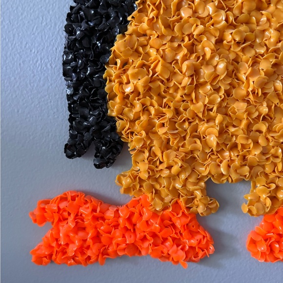 Vintage Large Popcorn Owl Retro Wall Decor Halloween - Picture 2 of 8